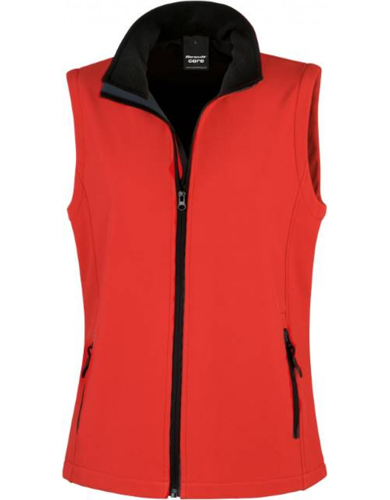 Vestă softshell cu 2 straturi pentru femei, imprimabilă